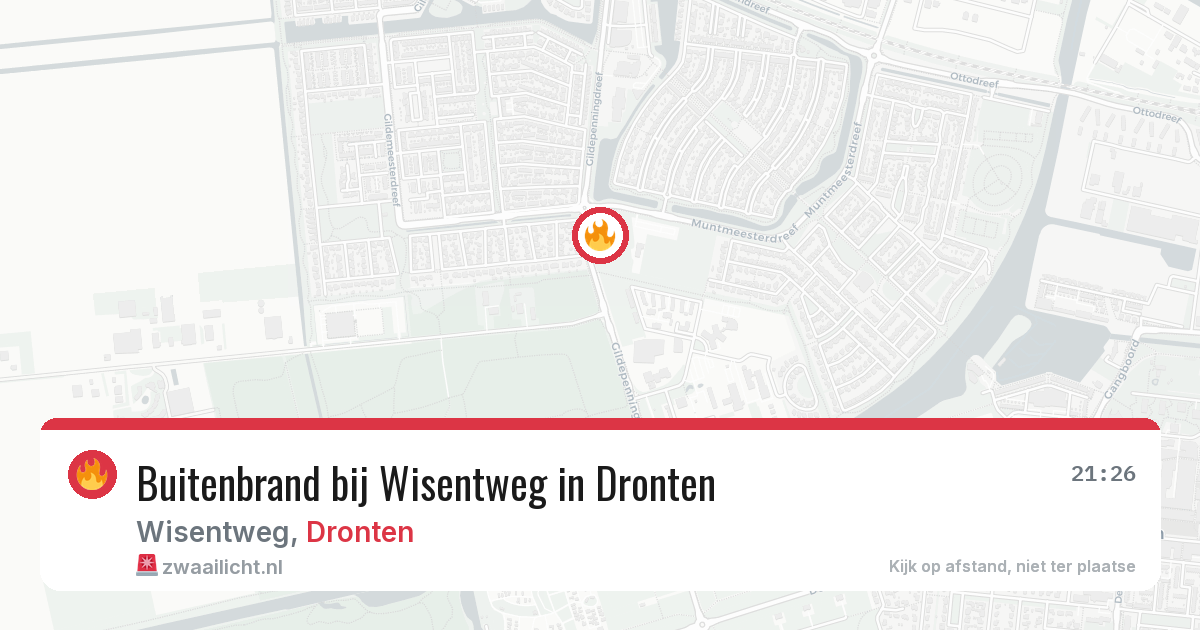 Buitenbrand bij Wisentweg in Dronten — 22 jun 2026