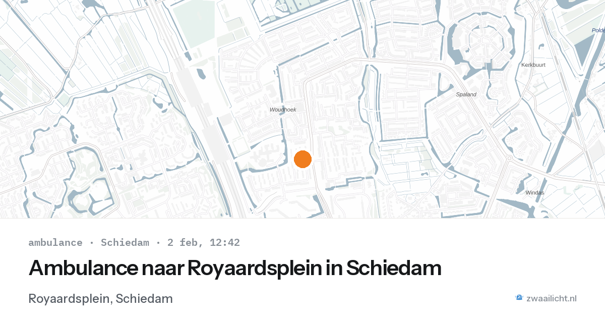 Ambulance naar Royaardsplein in Schiedam — 2 feb 2026