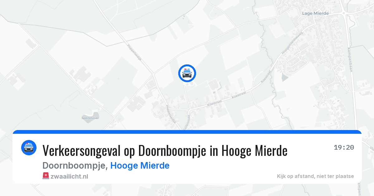 Verkeersongeval op Doornboompje in Hooge Mierde — 28 mei 2026