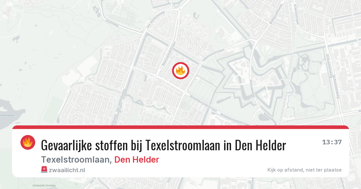 Gevaarlijke stoffen bij Texelstroomlaan in Den Helder — 26 jun 2026