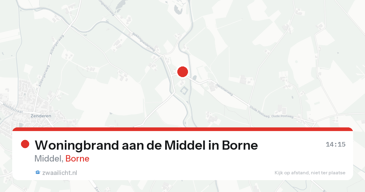 Woningbrand aan de Middel in Borne — 7 feb 2026