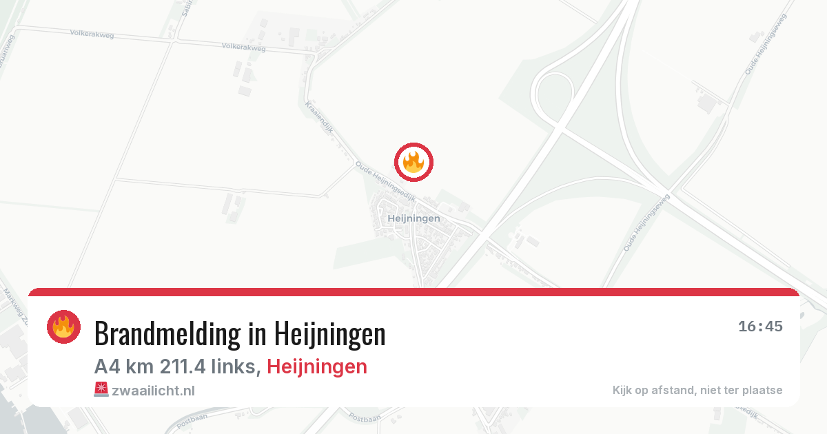 Brandmelding in Heijningen — 24 jul 2026