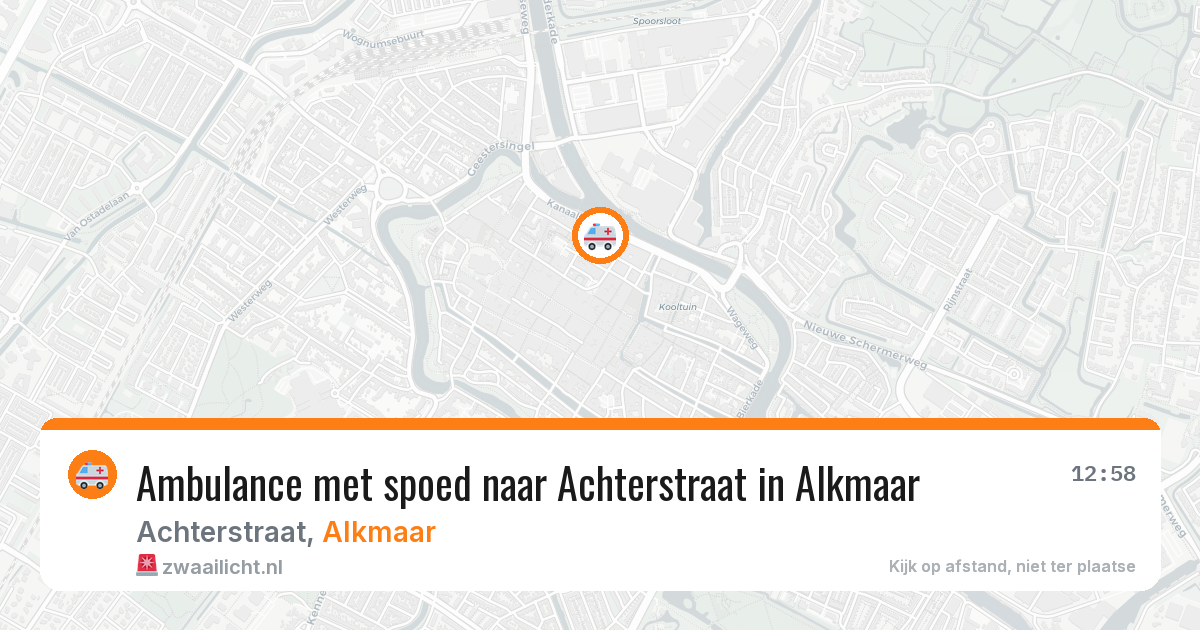 Ambulance met spoed naar Achterstraat in Alkmaar — 30 apr 2026