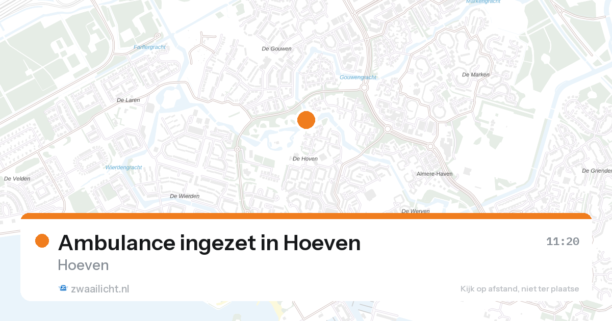 Ambulance ingezet in Hoeven — 28 jun 2026