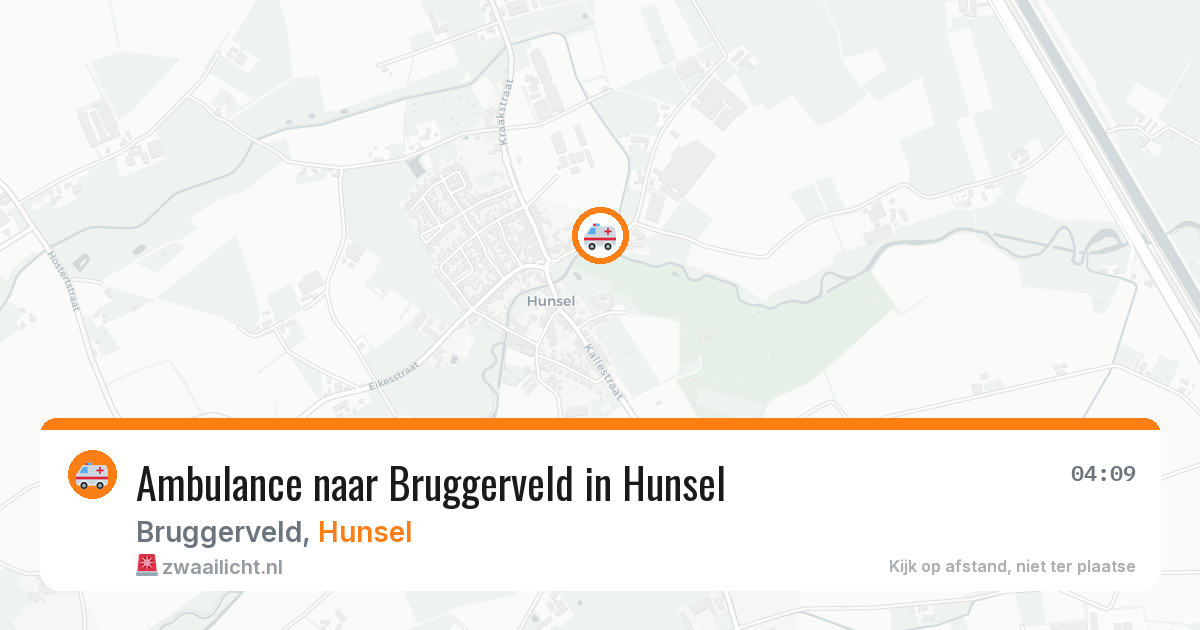 Ambulance naar Bruggerveld in Hunsel — 20 jul 2026