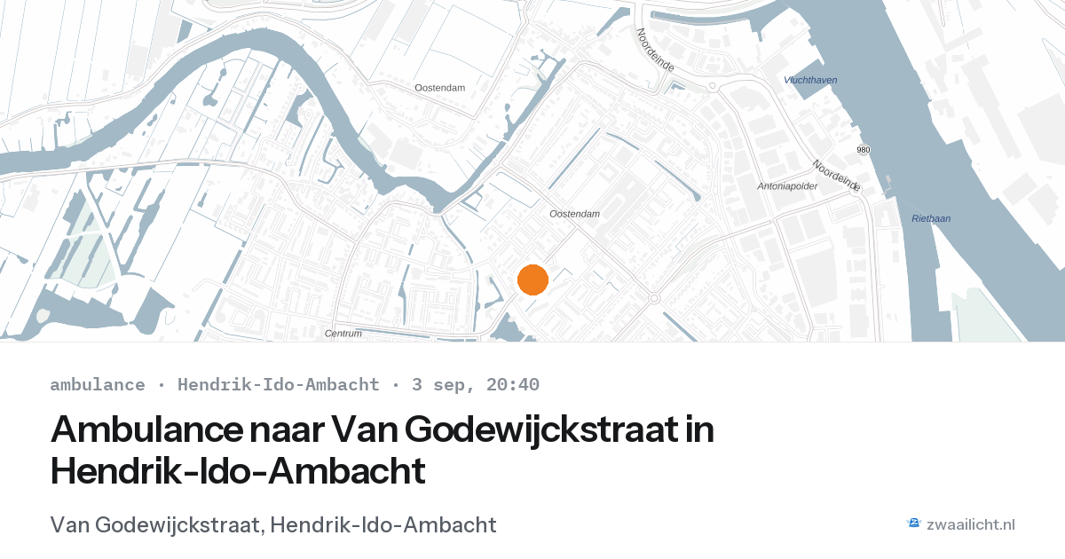Ambulance naar Van Godewijckstraat in Hendrik-Ido-Ambacht — 3 sep 2026