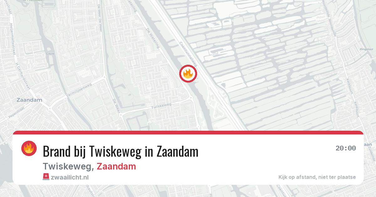 Brand bij Twiskeweg in Zaandam — 16 jun 2026