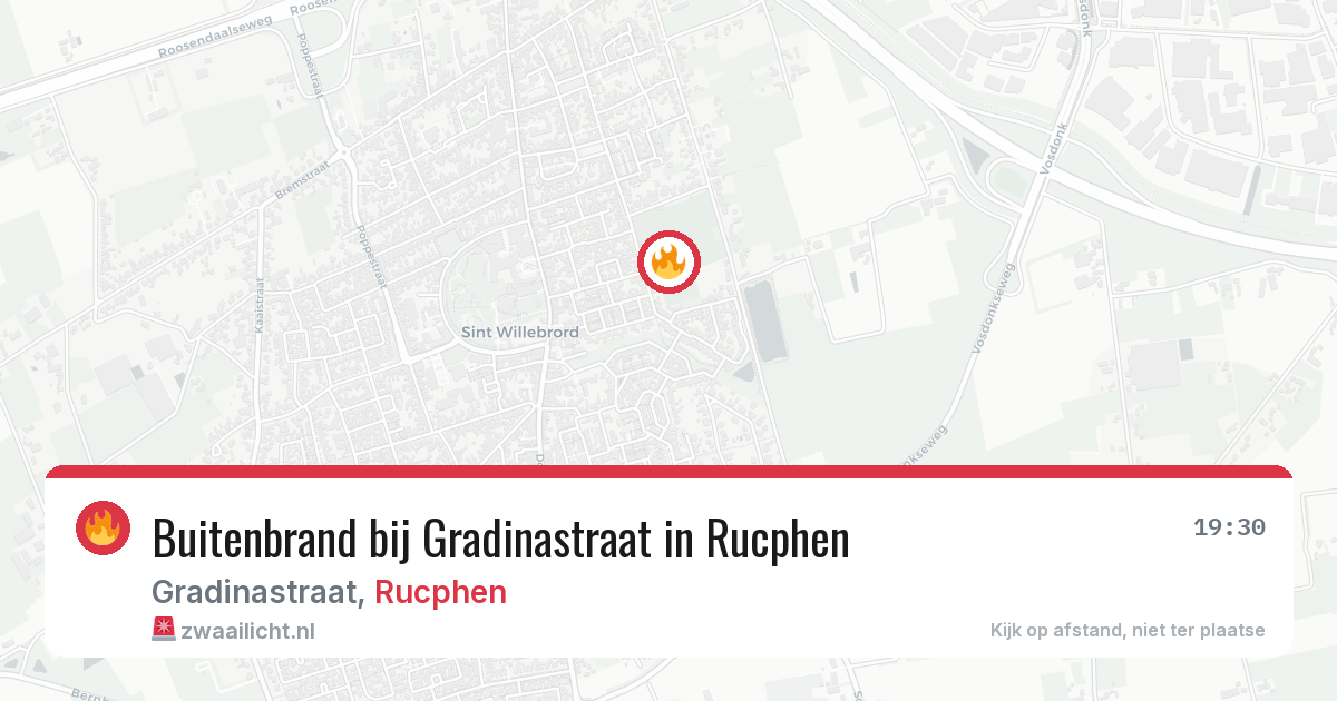 Buitenbrand bij Gradinastraat in Rucphen — 13 aug 2026