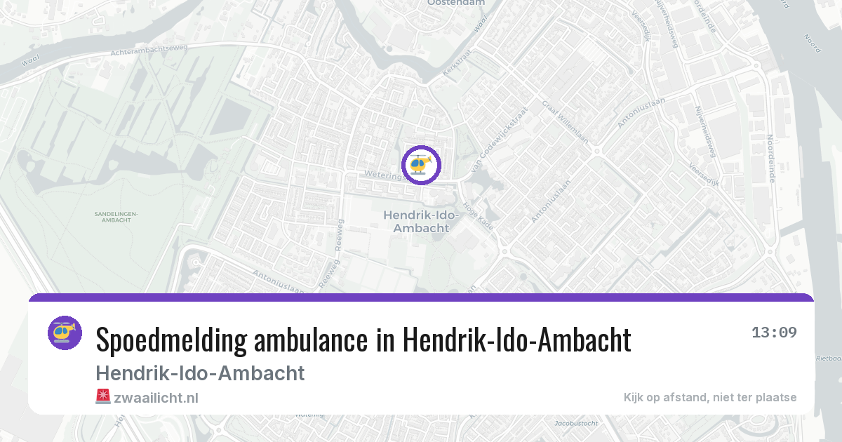 Spoedmelding ambulance in Hendrik-Ido-Ambacht — 15 jun 2026