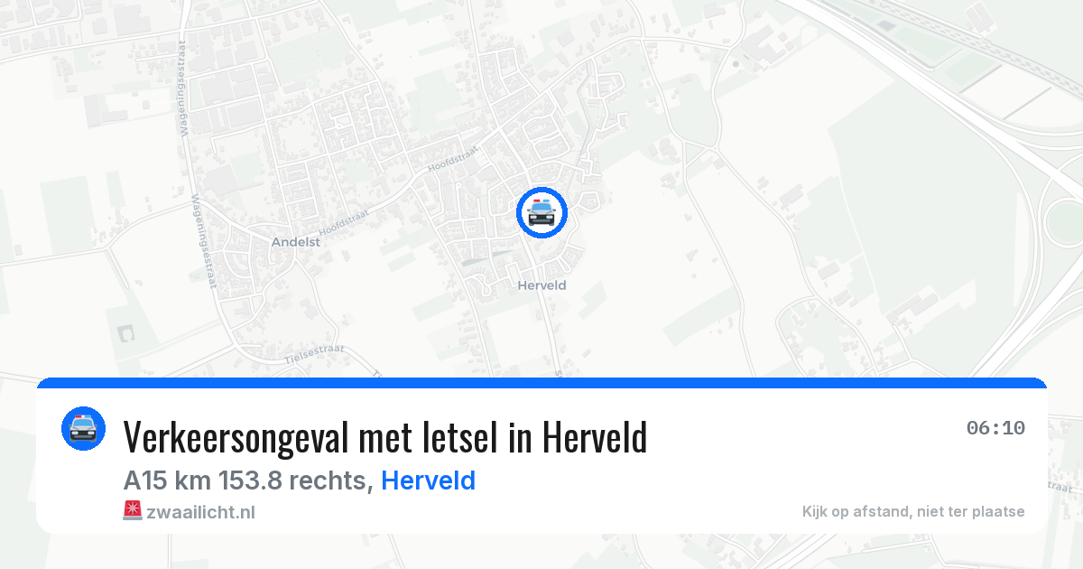 Verkeersongeval met letsel in Herveld — 3 jun 2026
