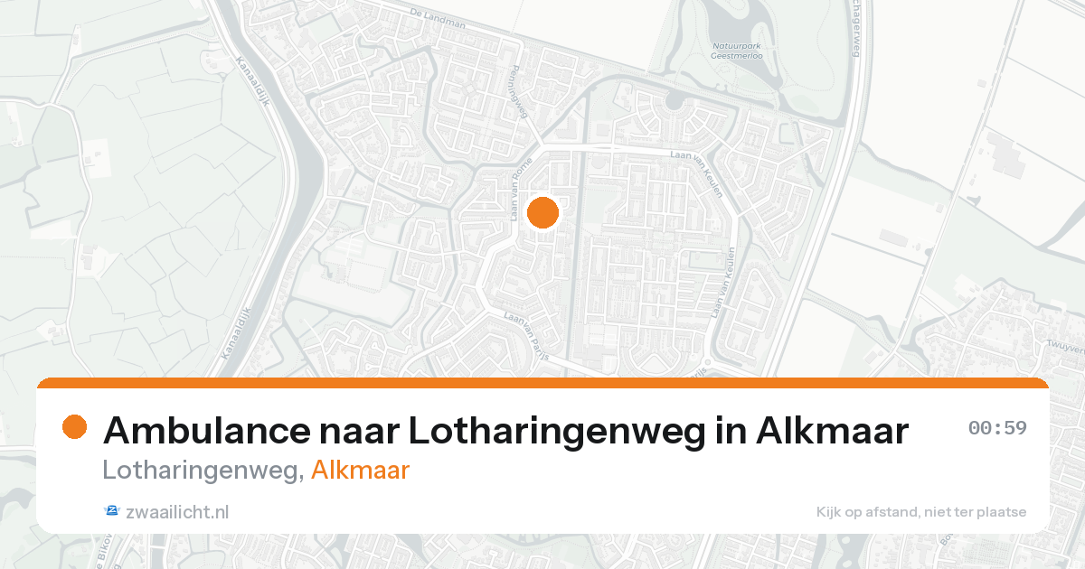 Ambulance naar Lotharingenweg in Alkmaar — 23 aug 2026