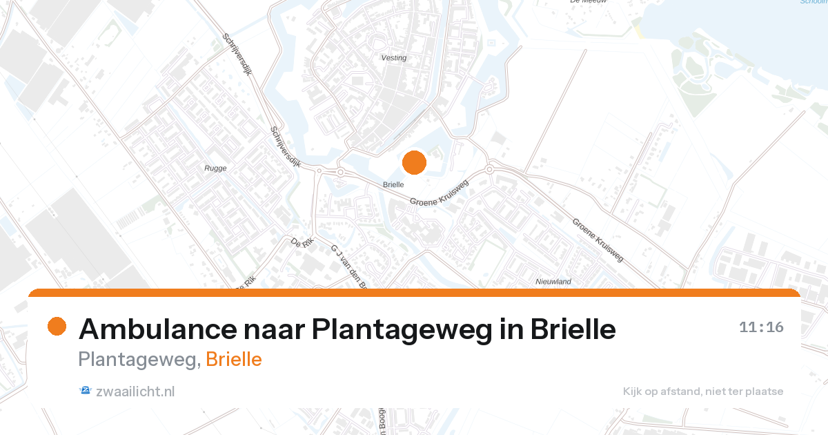 Ambulance naar Plantageweg in Brielle — 27 aug 2026