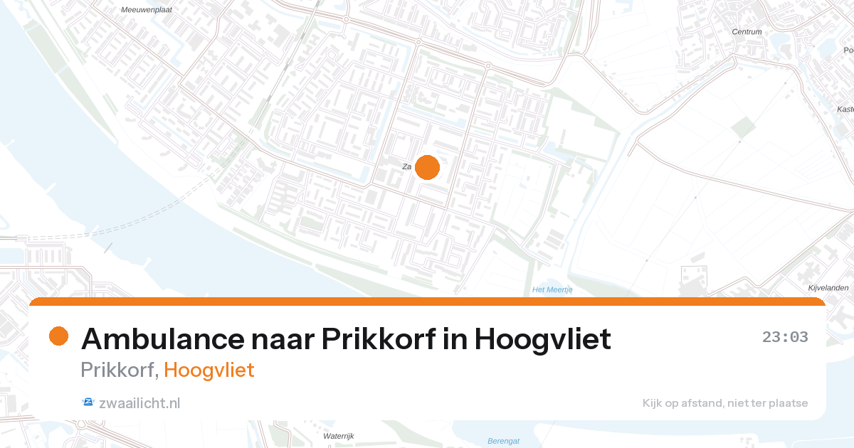 Ambulance naar Prikkorf in Hoogvliet — 17 jul 2026