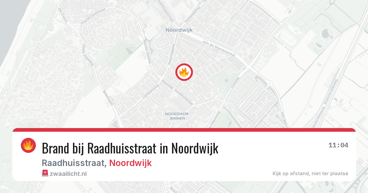 Brand bij Raadhuisstraat in Noordwijk — 23 mei 2026