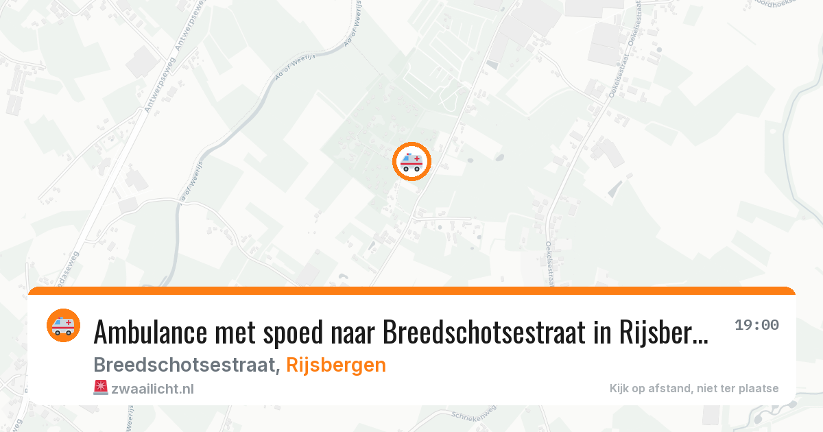 Ambulance met spoed naar Breedschotsestraat in Rijsbergen — 13 mei 2026