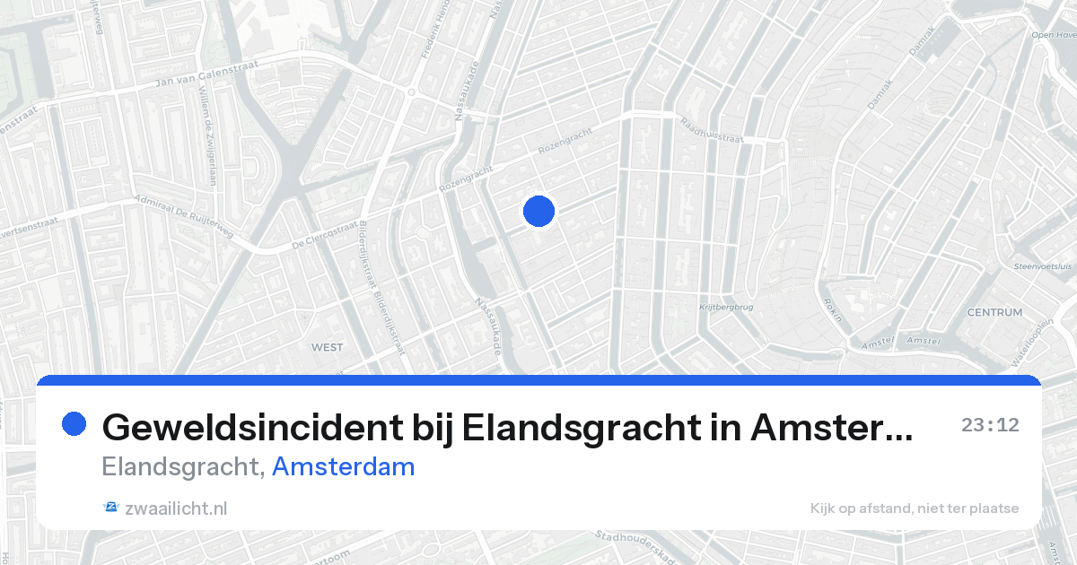 Geweldsincident bij Elandsgracht in Amsterdam — 16 aug 2026
