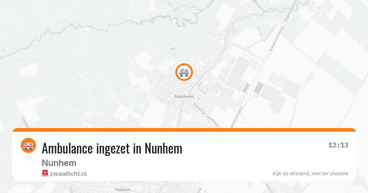 Ambulance ingezet in Nunhem — 10 mei 2026