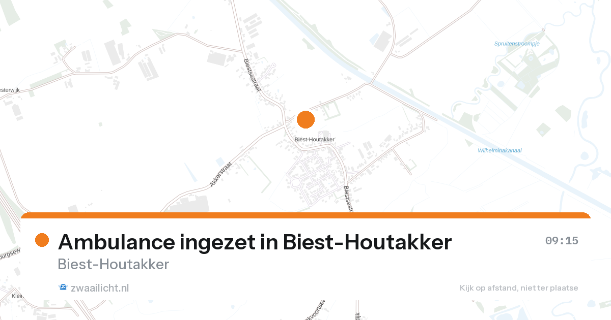 Ambulance ingezet in Biest-Houtakker — 21 aug 2026