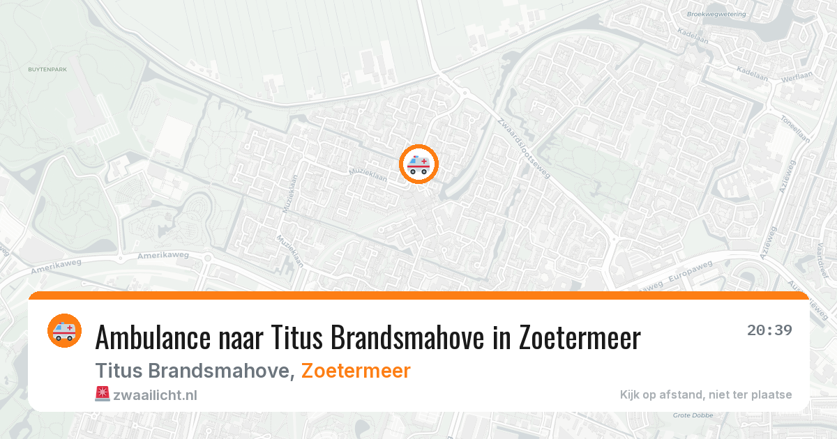 Ambulance naar Titus Brandsmahove in Zoetermeer — 16 jun 2026