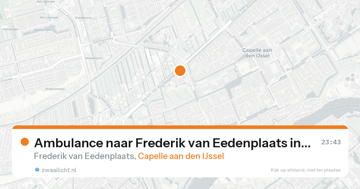 Ambulance naar Frederik van Eedenplaats in Capelle aan den IJssel — 24 aug 2026