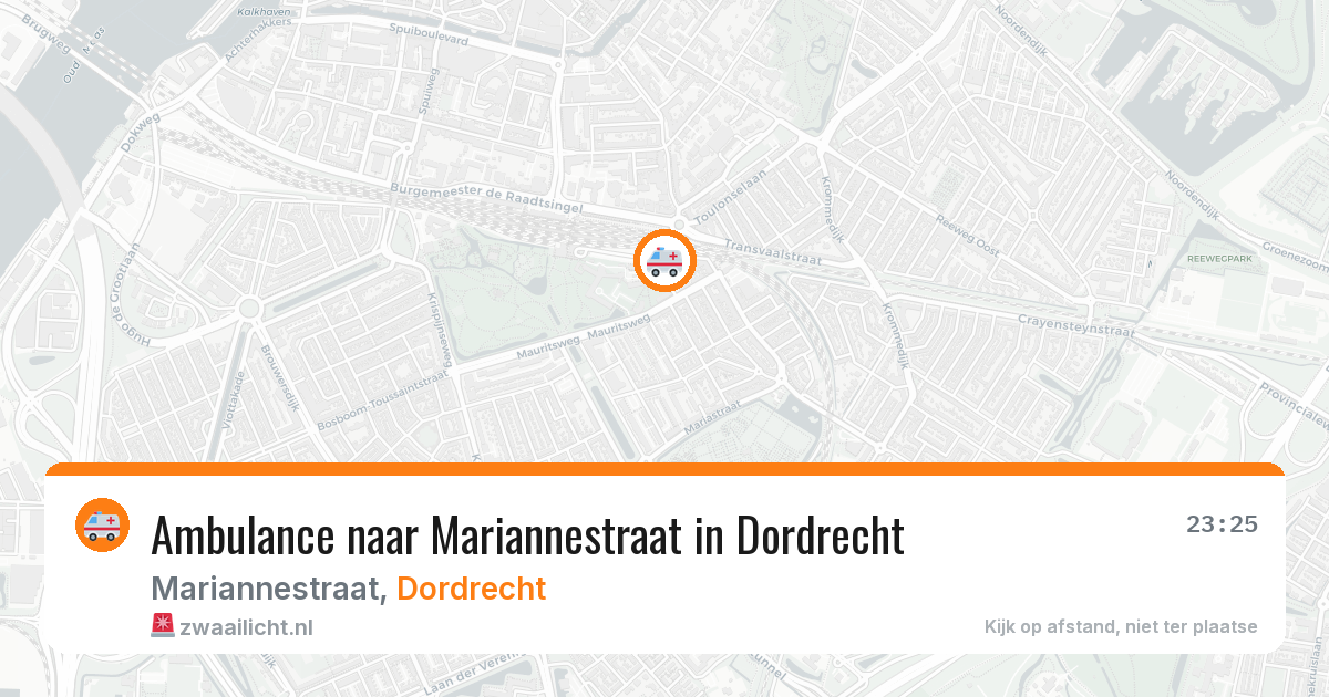 Ambulance naar Mariannestraat in Dordrecht — 4 aug 2026