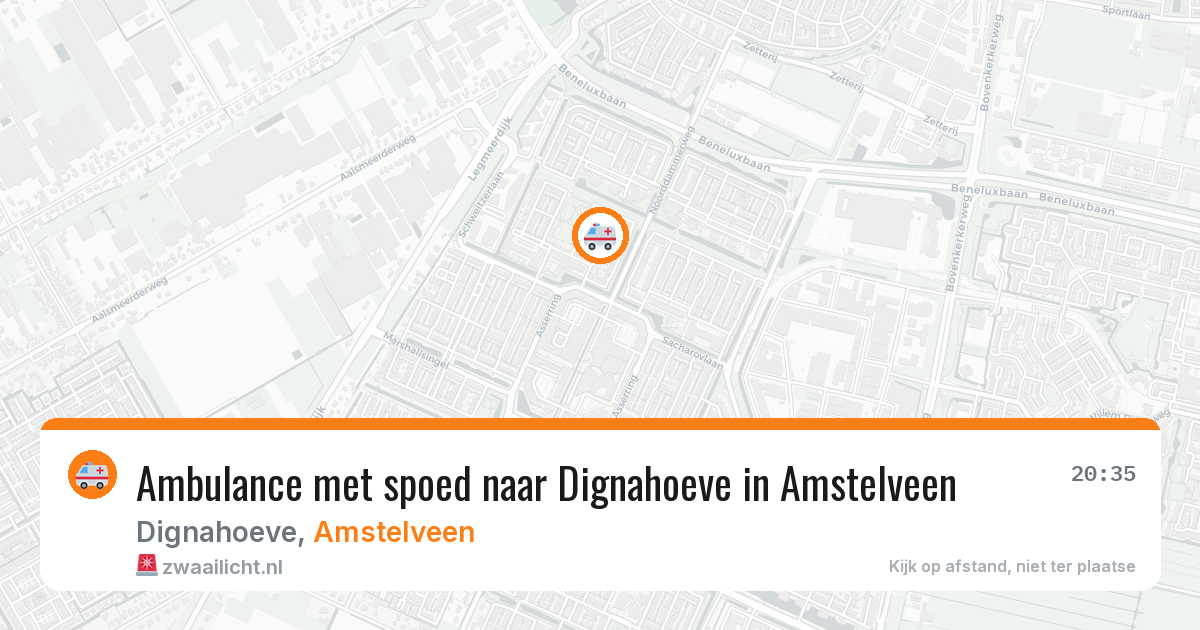 Ambulance met spoed naar Dignahoeve in Amstelveen — 12 apr 2026