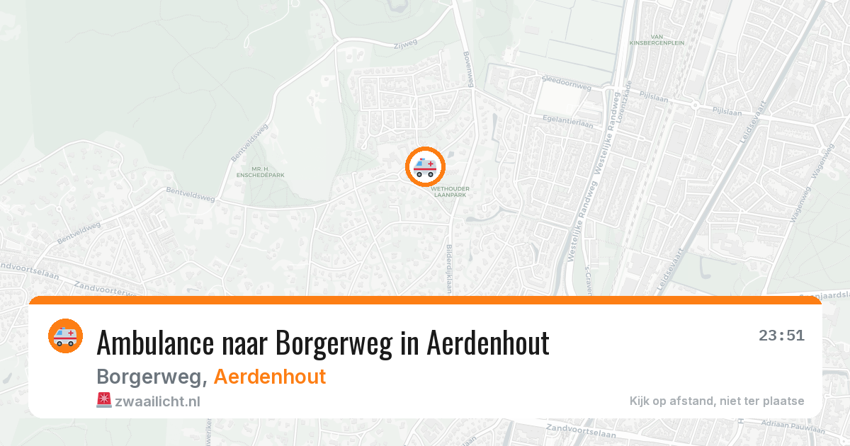 Ambulance naar Borgerweg in Aerdenhout — 3 jul 2026