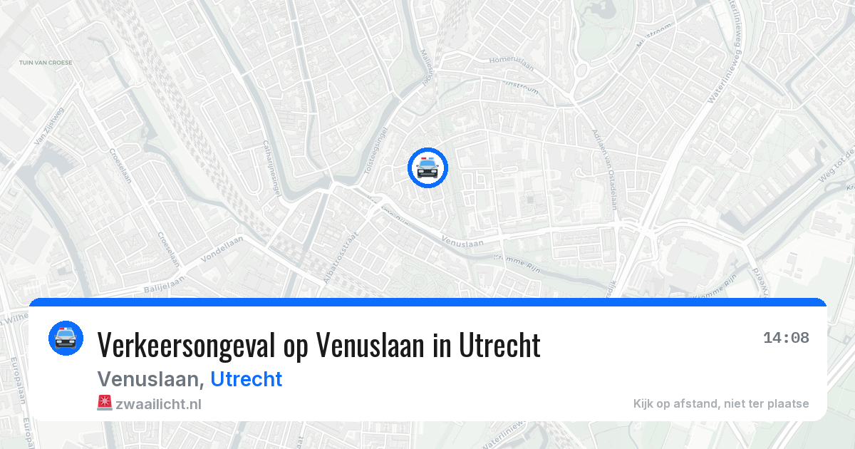 Verkeersongeval op Venuslaan in Utrecht — 13 aug 2026