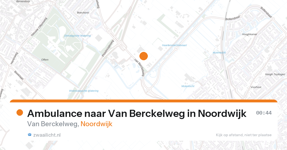 Ambulance naar Van Berckelweg in Noordwijk — 24 jul 2026