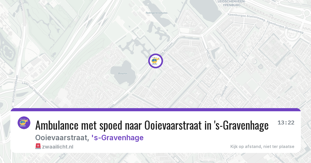 Ambulance met spoed naar Ooievaarstraat in 's-Gravenhage — 10 jun 2026