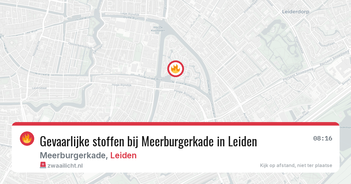 Gevaarlijke stoffen bij Meerburgerkade in Leiden — 26 mei 2026