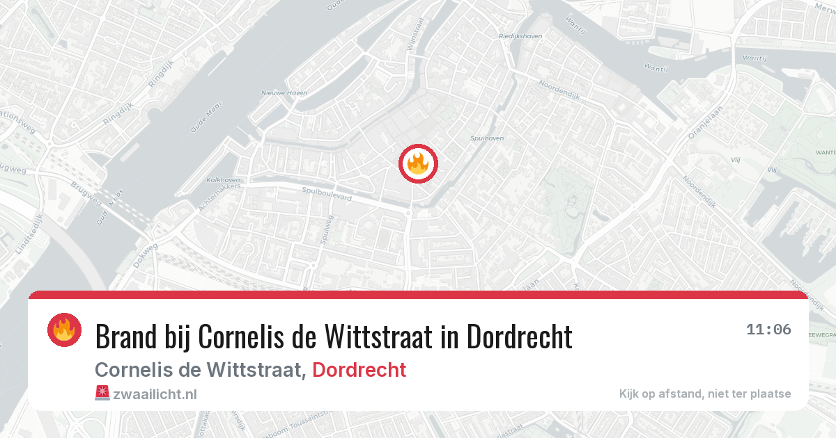 Brand bij Cornelis de Wittstraat in Dordrecht — 3 jul 2026
