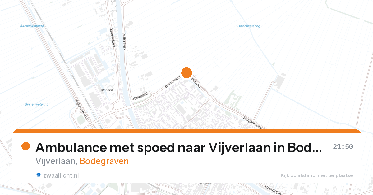 Ambulance met spoed naar Vijverlaan in Bodegraven — 3 apr 2026