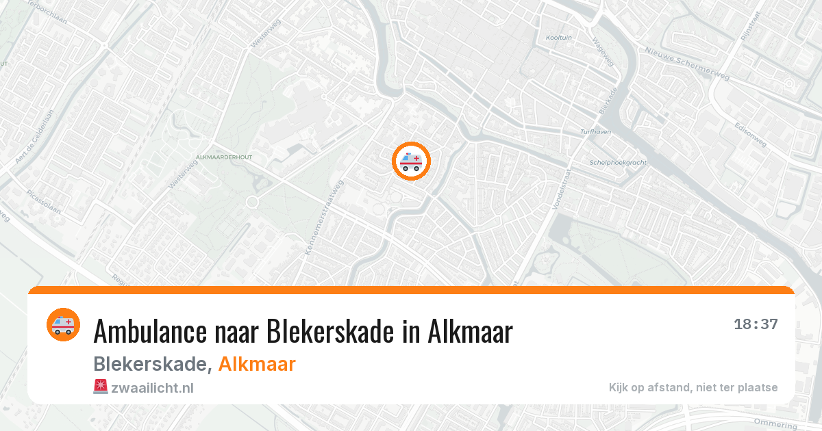Ambulance naar Blekerskade in Alkmaar — 9 aug 2026