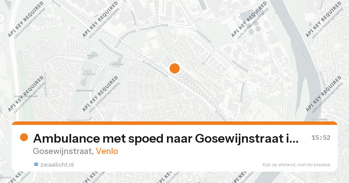 Ambulance met spoed naar Gosewijnstraat in Venlo — 24 aug 2026