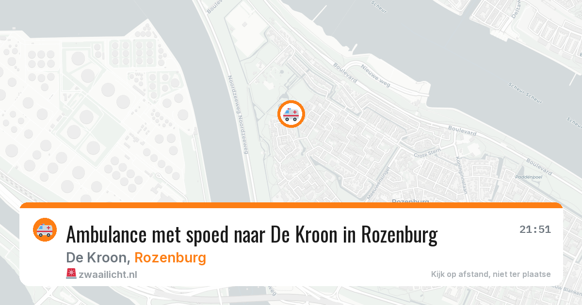 Ambulance met spoed naar De Kroon in Rozenburg — 12 mei 2026