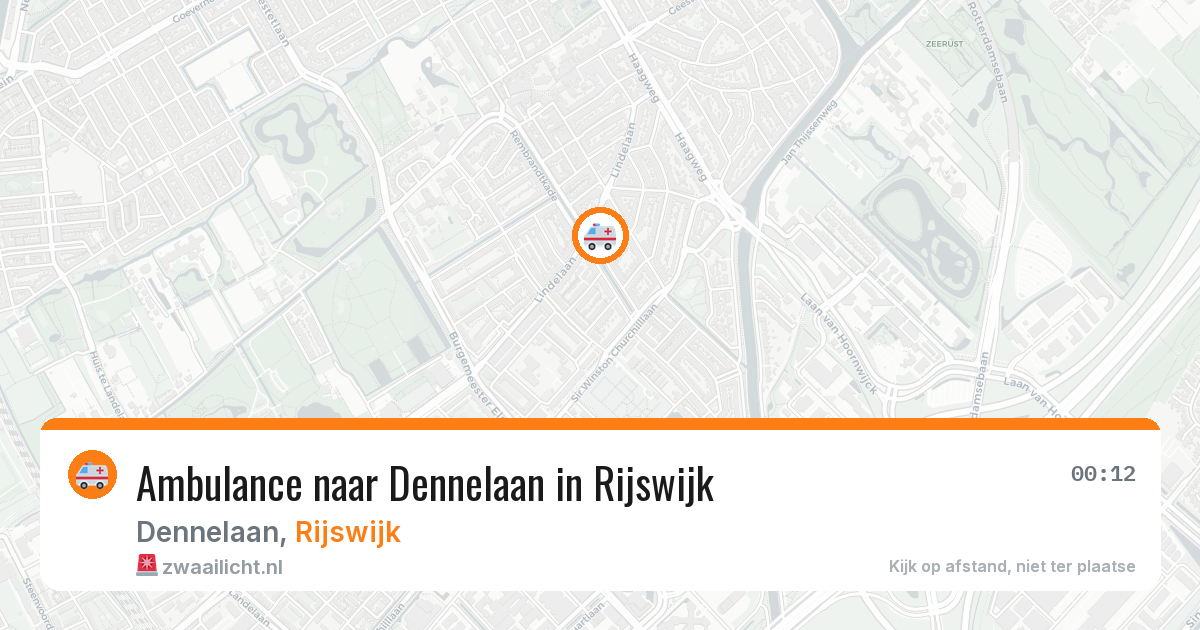 Ambulance naar Dennelaan in Rijswijk — 10 aug 2026