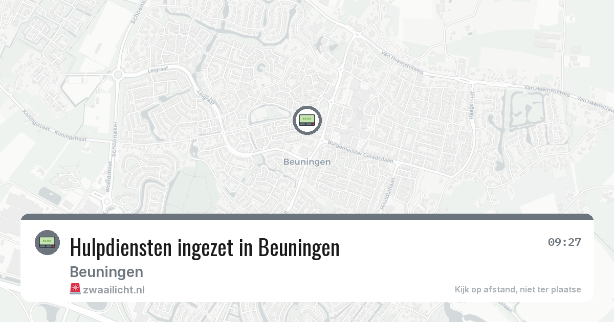Hulpdiensten ingezet in Beuningen — 12 apr 2026 | 🚨 Zwaailicht.nl