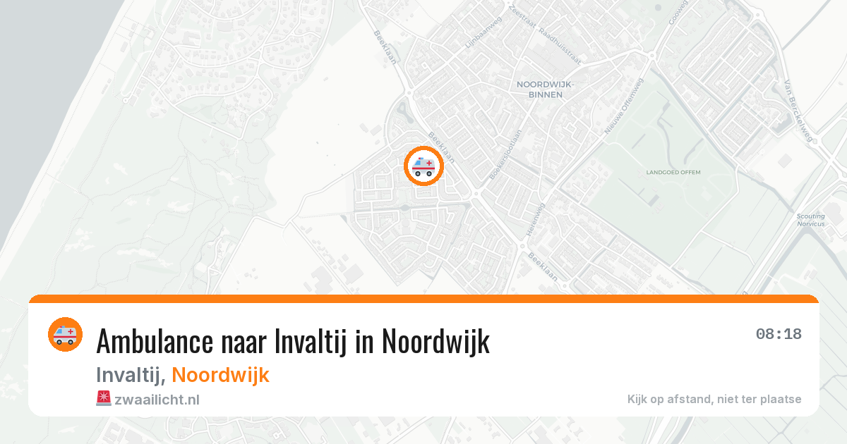 Ambulance naar Invaltij in Noordwijk — 5 aug 2026