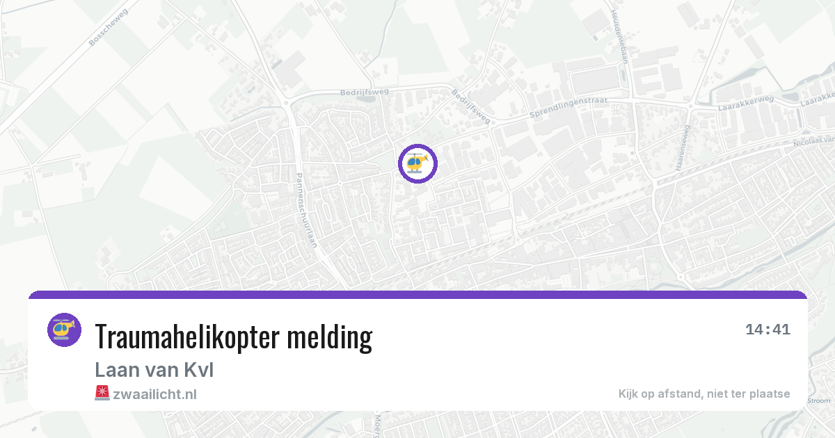 Traumahelikopter melding — 30 jun 2026