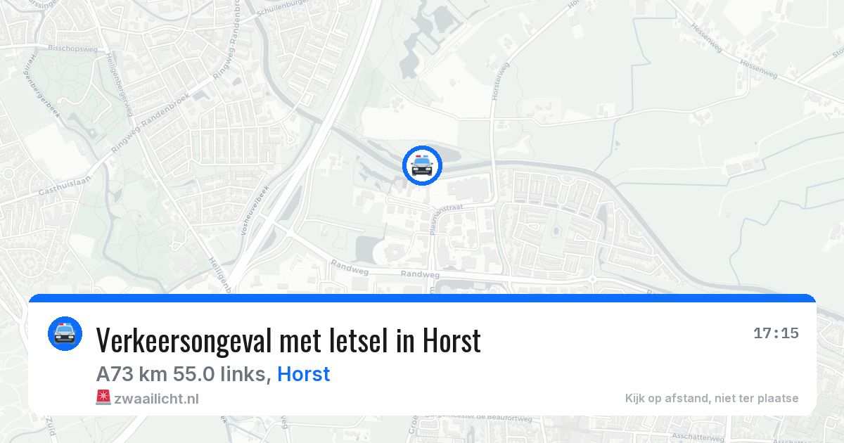 Verkeersongeval met letsel in Horst — 17 feb 2026