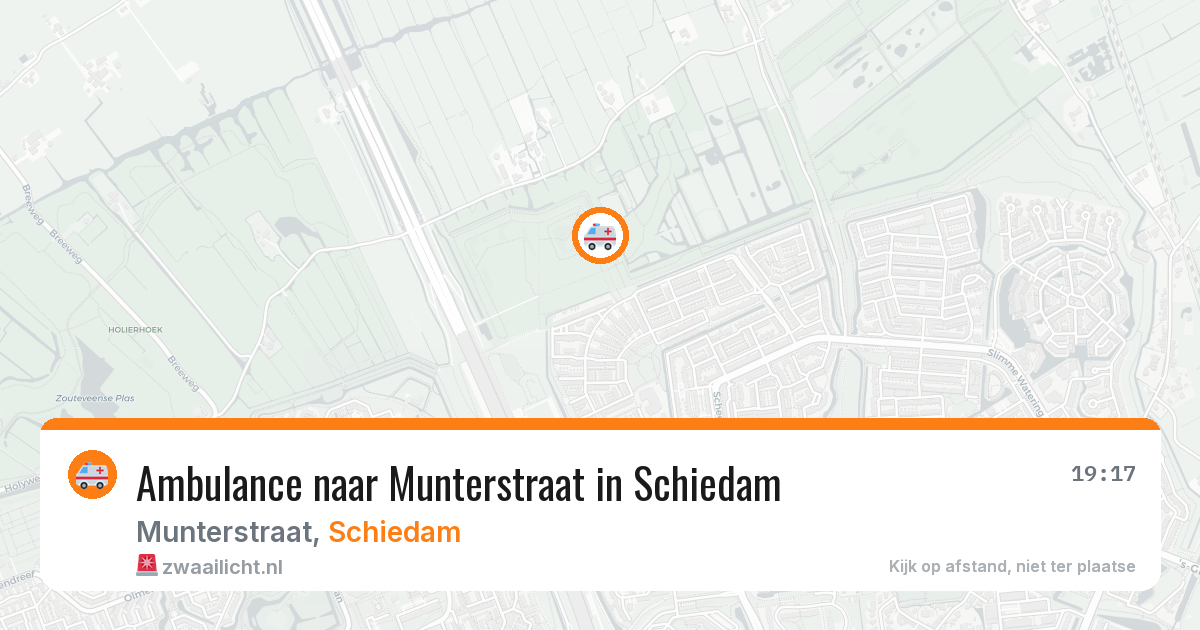 Ambulance naar Munterstraat in Schiedam — 6 aug 2026