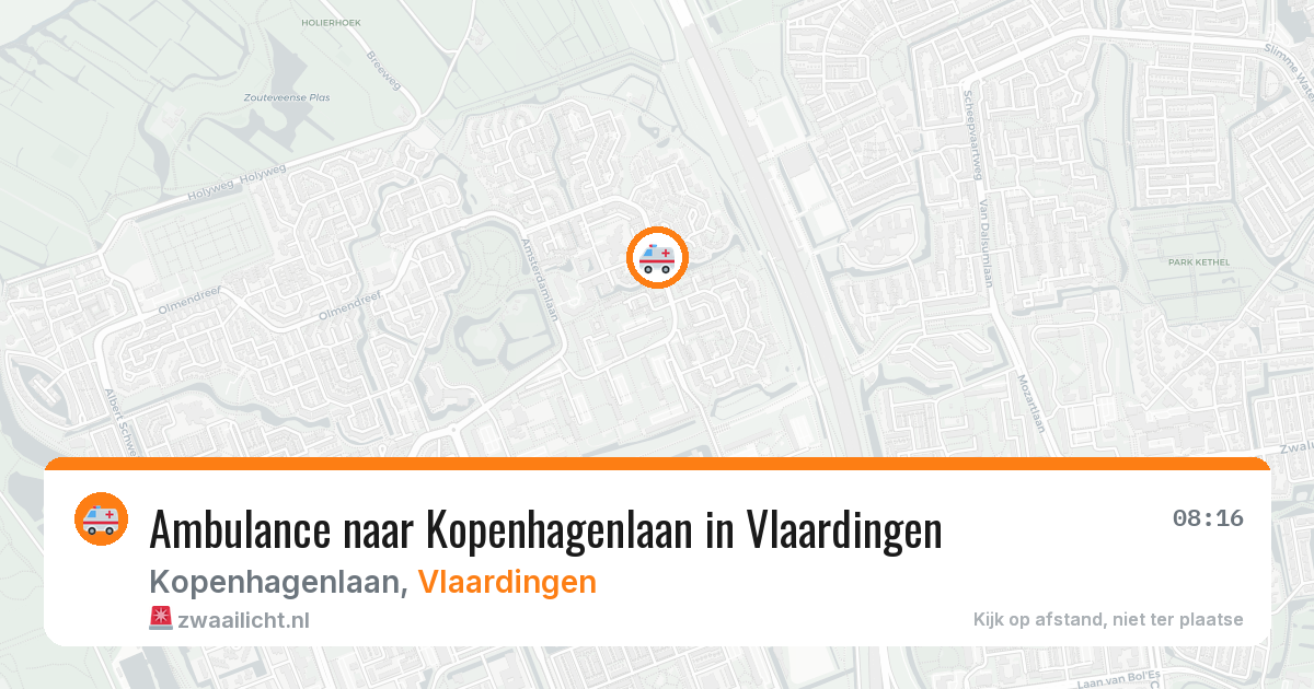 Ambulance naar Kopenhagenlaan in Vlaardingen — 8 jun 2026