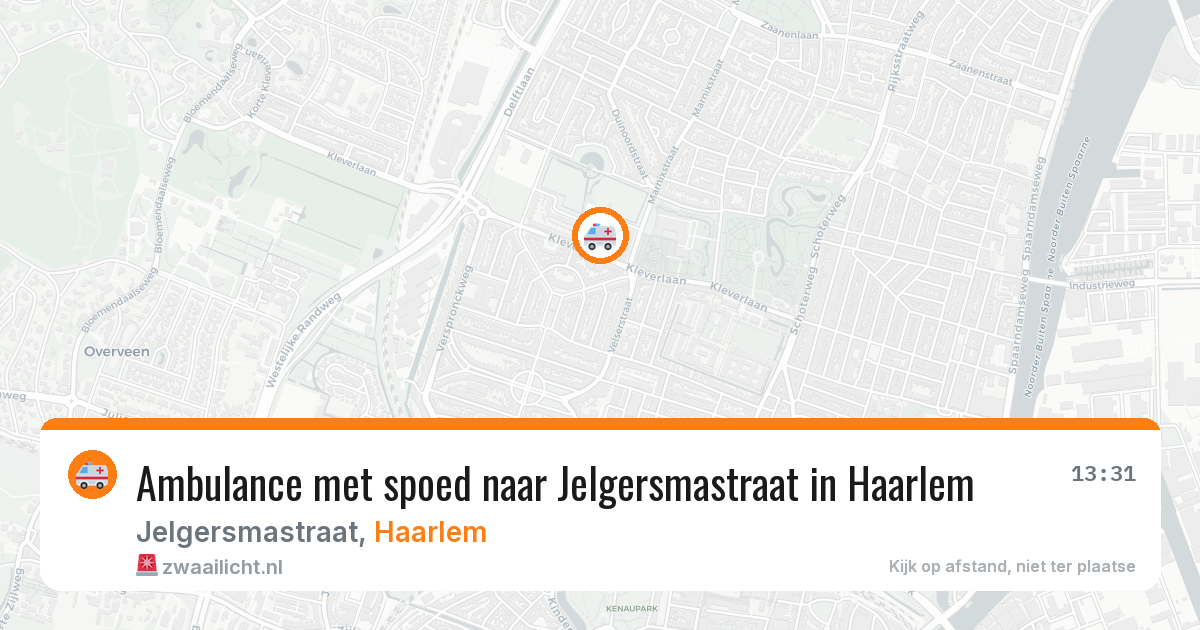 Ambulance met spoed naar Jelgersmastraat in Haarlem — 28 jun 2026