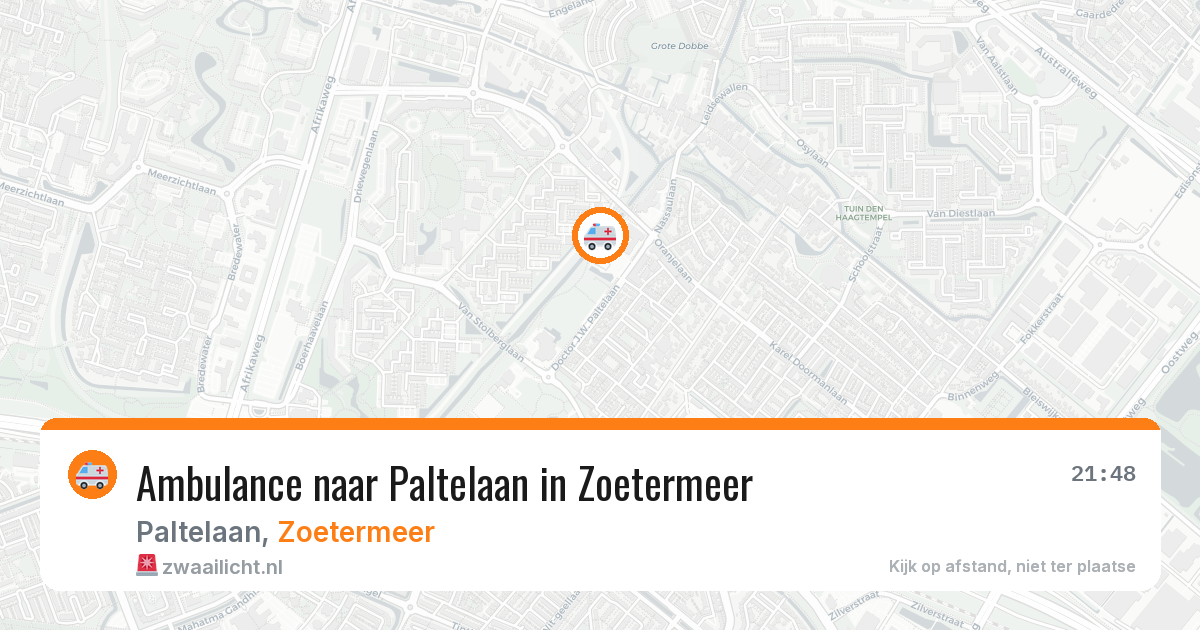 Ambulance naar Paltelaan in Zoetermeer — 29 jun 2026