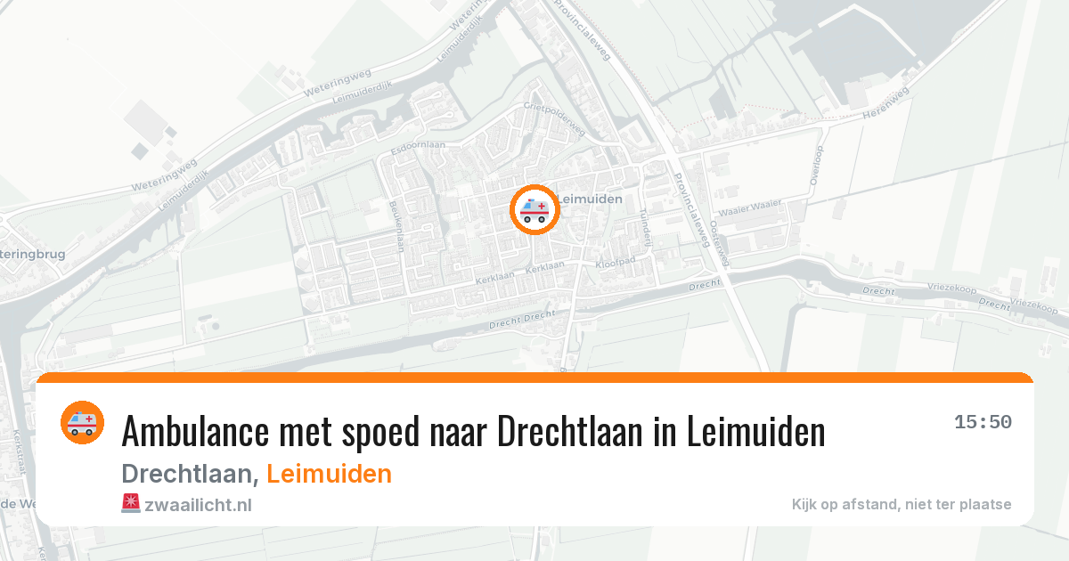 Ambulance met spoed naar Drechtlaan in Leimuiden — 18 jul 2026
