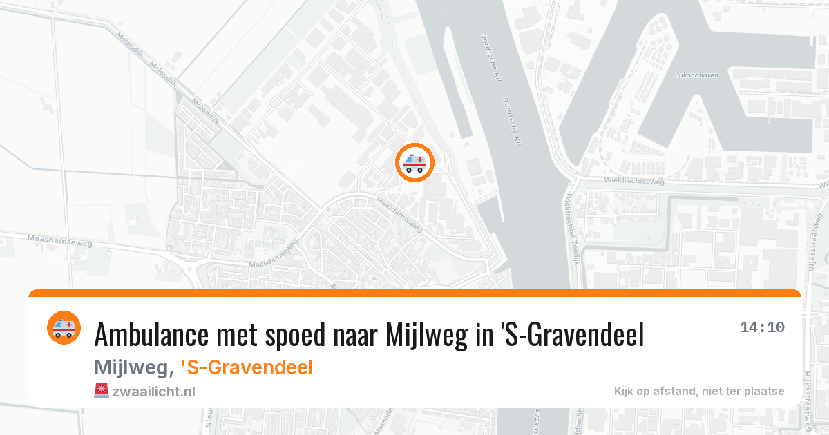 Ambulance met spoed naar Mijlweg in 'S-Gravendeel — 28 mei 2026