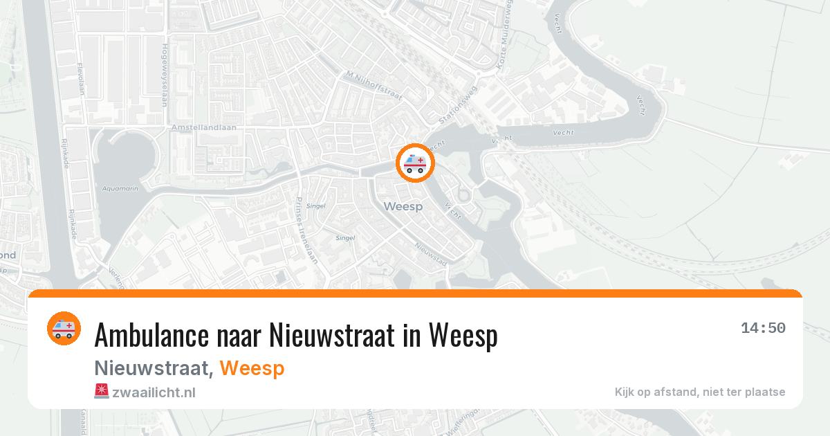 Ambulance naar Nieuwstraat in Weesp — 19 mrt 2026