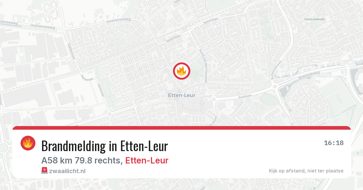Brandmelding in Etten-Leur — 1 apr 2026