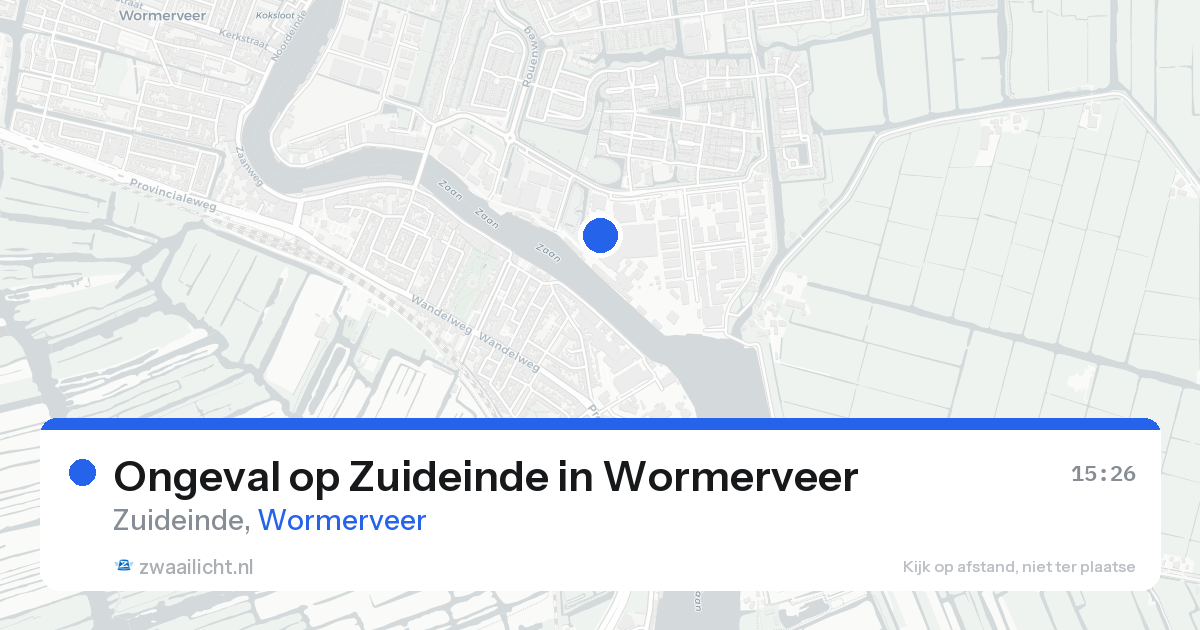 Ongeval op Zuideinde in Wormerveer — 18 aug 2026